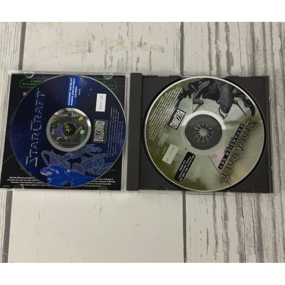 StarCraft & Brood War PC CD-ROM Set 1998 Blizzard Vintage Big Box Battle Chest